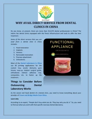 Why Avail Direct Service From Dental Clinics In China?