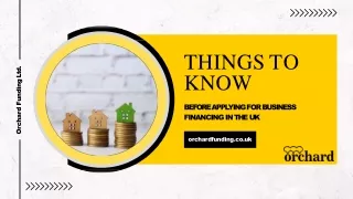Things to Know Before Applying For Business Financing in the UK
