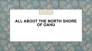 all about the north shore of oahu