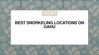 best snorkeling locations on oahu
