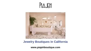 Jewelry Boutiques in California