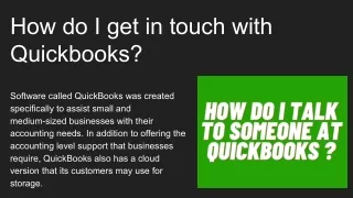 how do i get in touch with quickbooks