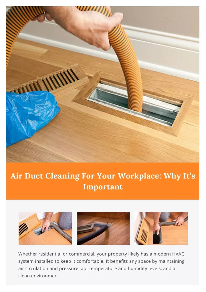 air duct cleaning for your workplace