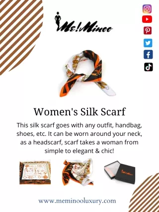 Shop Now! Best Women's Silk Scarf Online - Meminooluxury