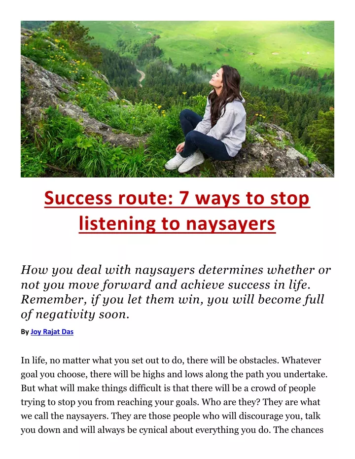 success route 7 ways to stop listening