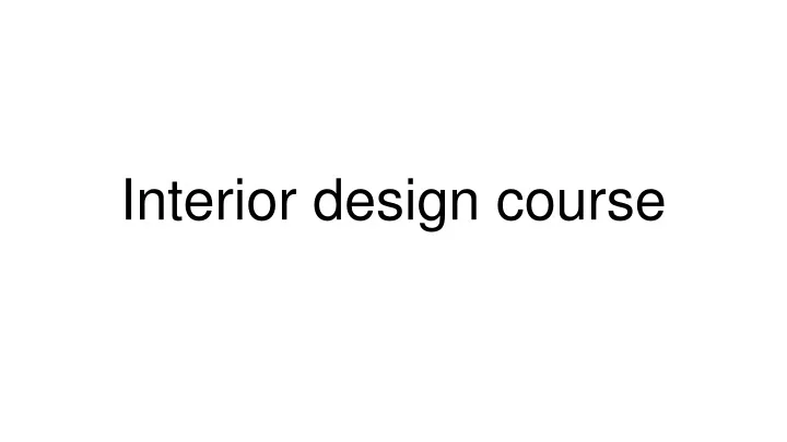 interior design course