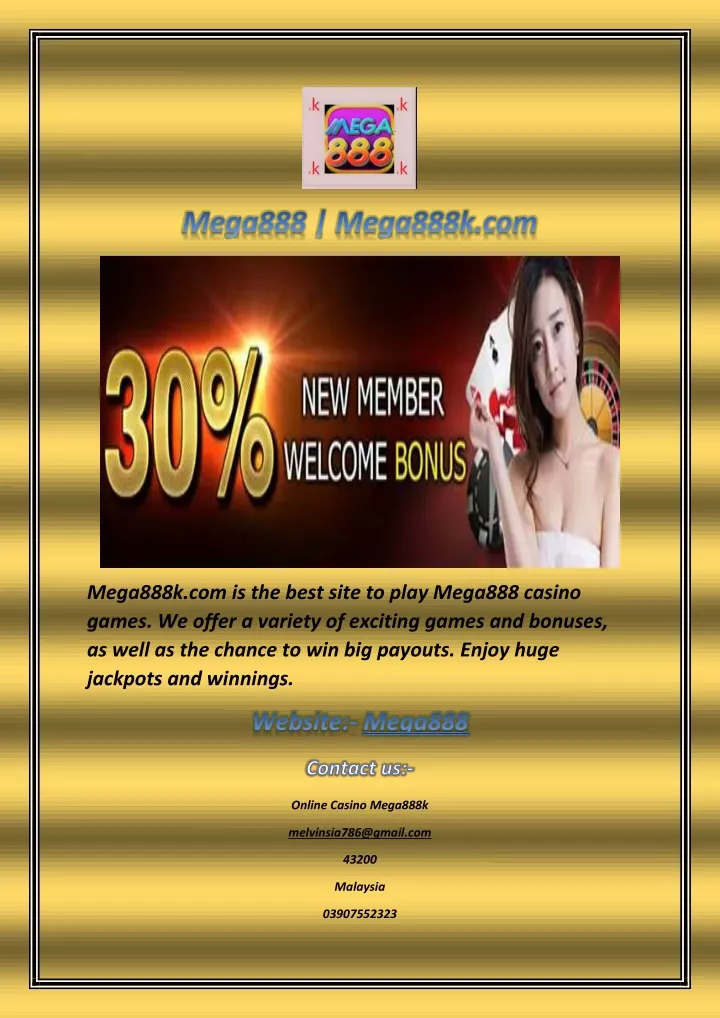 mega888k com is the best site to play mega888