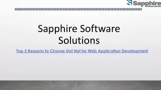 sapphire software solutions