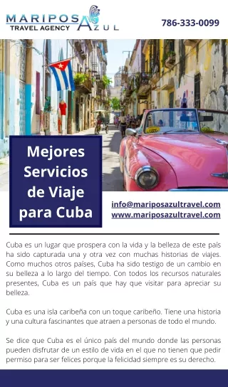 ¿Cómo elegir los mejores servicios de viaje para Cuba?