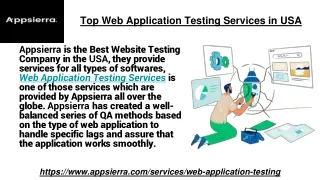 top web application testing services in usa