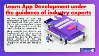 Learn app development in Durgapur