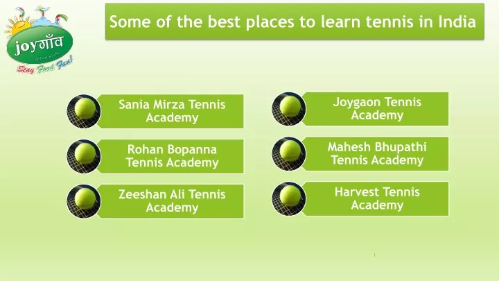 some of the best places to learn tennis in india