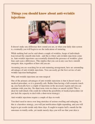 things you should know about anti wrinkle