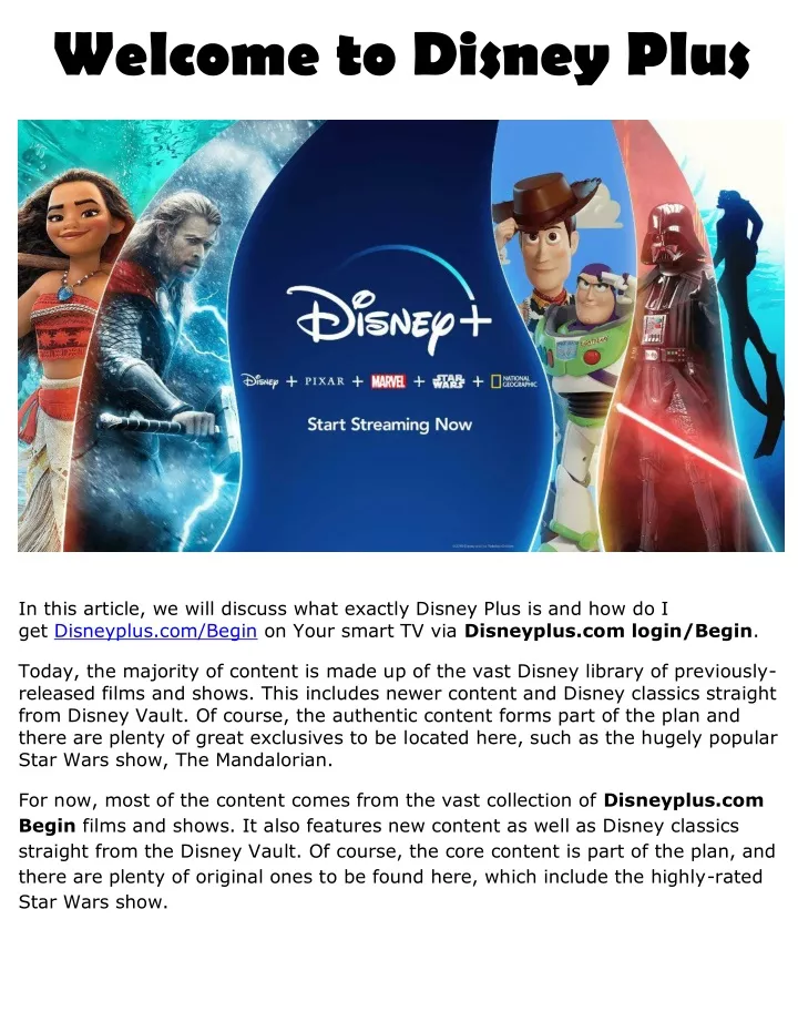 welcome to disney plus