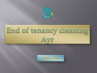 End of tenancy cleaning Ayr
