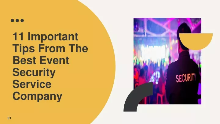 11 important tips from the best event security