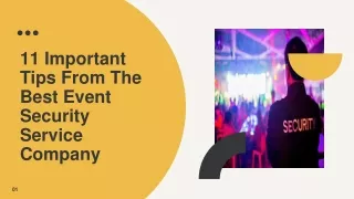 11 important tips from the best event security service company
