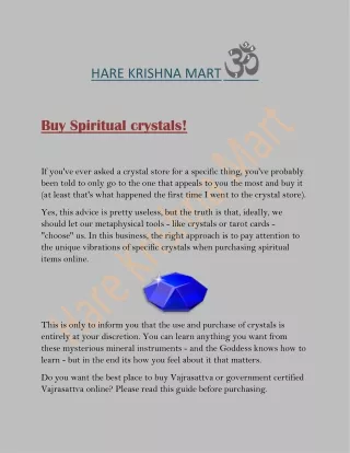 Buy crystals easily from Hare krishna Mart!