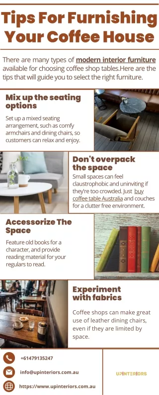 Tips For Furnishing Your Coffee House