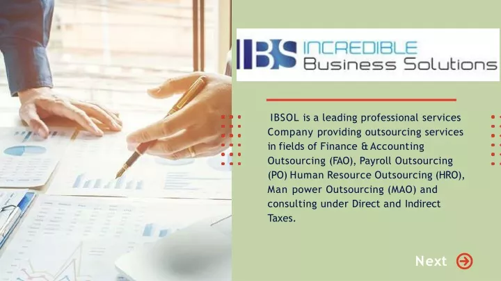 ibsol is a leading professional services company