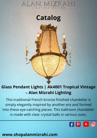 Glass Pendant Lights | Ak4001 Tropical Vintage – Alan Mizrahi Lighting