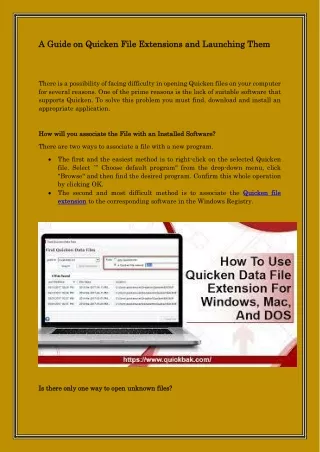 A Guide on Quicken File Extensions and Launching Them