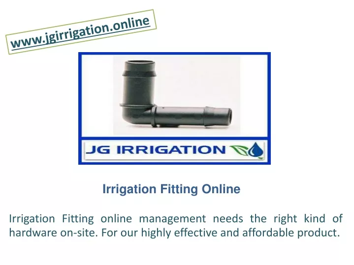 www jgirrigation online