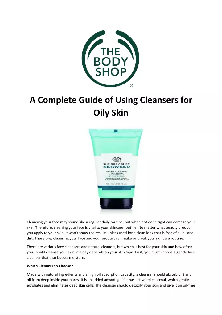 a complete guide of using cleansers for oily skin