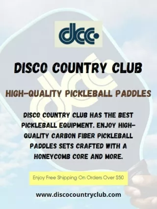 High-Quality Pickleball Paddles - Disco Country Club