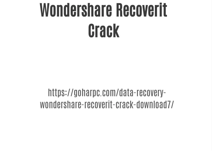 wondershare recoverit crack