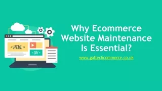 Why Ecommerce Website Maintenance Is Essential _ Ecommerce website design agency _ Building an ecommerce website