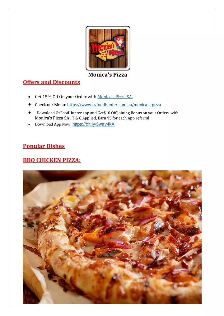monica s pizza offers and discounts