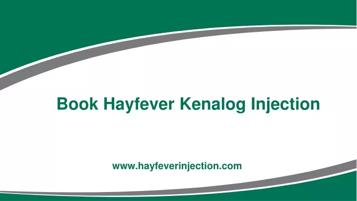book hayfever kenalog injection
