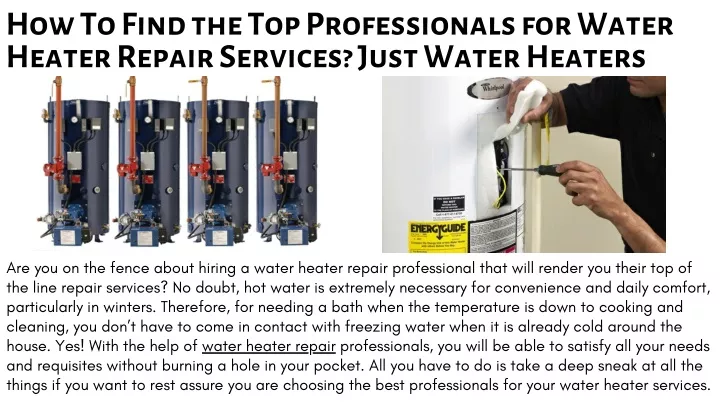 how to find the top professionals for water