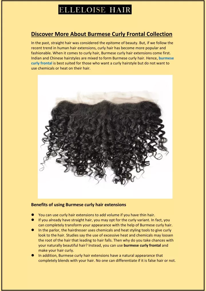 discover more about burmese curly frontal
