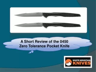 A Short Review of the 0450 Zero Tolerance Pocket Knife