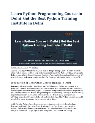 learn python programming course in delhi