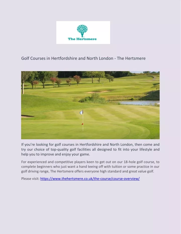 golf courses in hertfordshire and north london