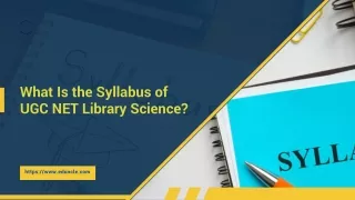 what is the syllabus of ugc net library science