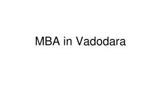 MBA in Vadodara