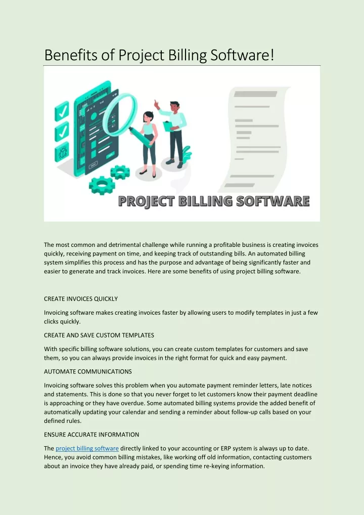 benefits of project billing software