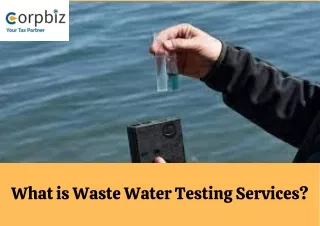 What is Waste Water Testing Services?