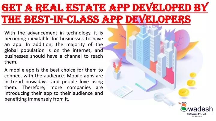 get a real estate app developed by the best in class app developers