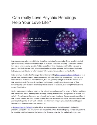 Can really Love Psychic Readings Help Your Love Life?