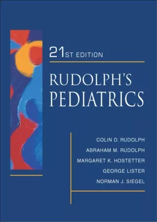 DOWNLOAD Rudolph s Fundamentals of Pediatrics Third Edition