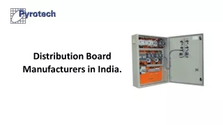 Distribution Board Manufacturers in India.