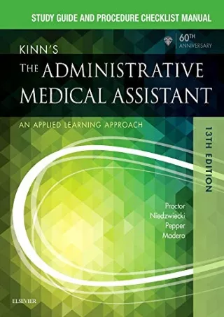 DOWNLOAD Study Guide for Kinn s The Administrative Medical Assistant An