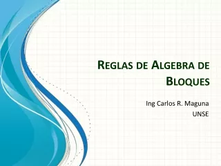 r eglas de a lgebra de