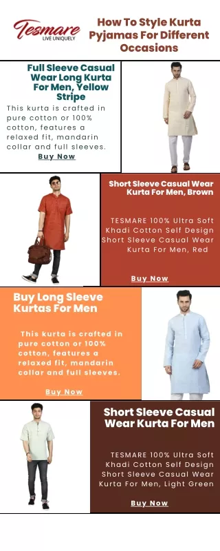 How To Style Kurta Pyjamas For Different Occasions