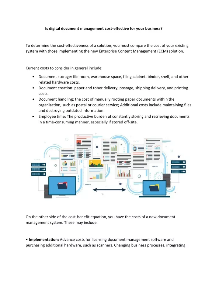 is digital document management cost effective